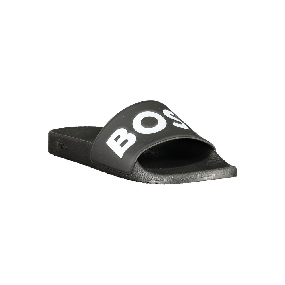 Chaussures hommes Hugo Boss Nero en polyuréthane, style ciabatta, avec design élégant et semelle confortable.