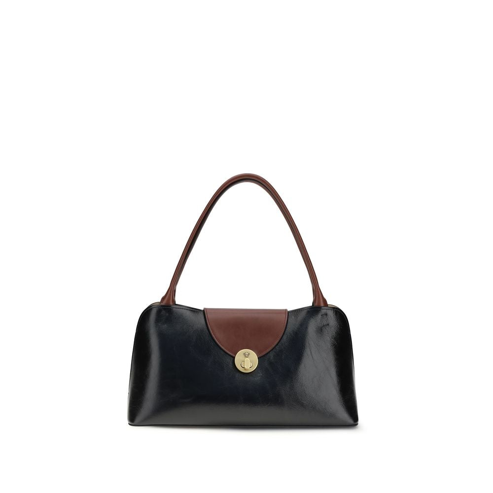 Sac à bandoulière en cuir de veau noir Bos Taurus de Versace, style élégant avec logo emblématique et finitions raffinées.