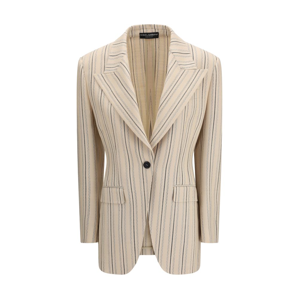 Veste longue en viscose multicolore de Dolce & Gabbana, style élégant et moderne, visible avec détails colorés et coupe sophistiquée.