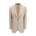 Veste longue en viscose multicolore de Dolce & Gabbana, style élégant et moderne, visible avec détails colorés et coupe sophistiquée.