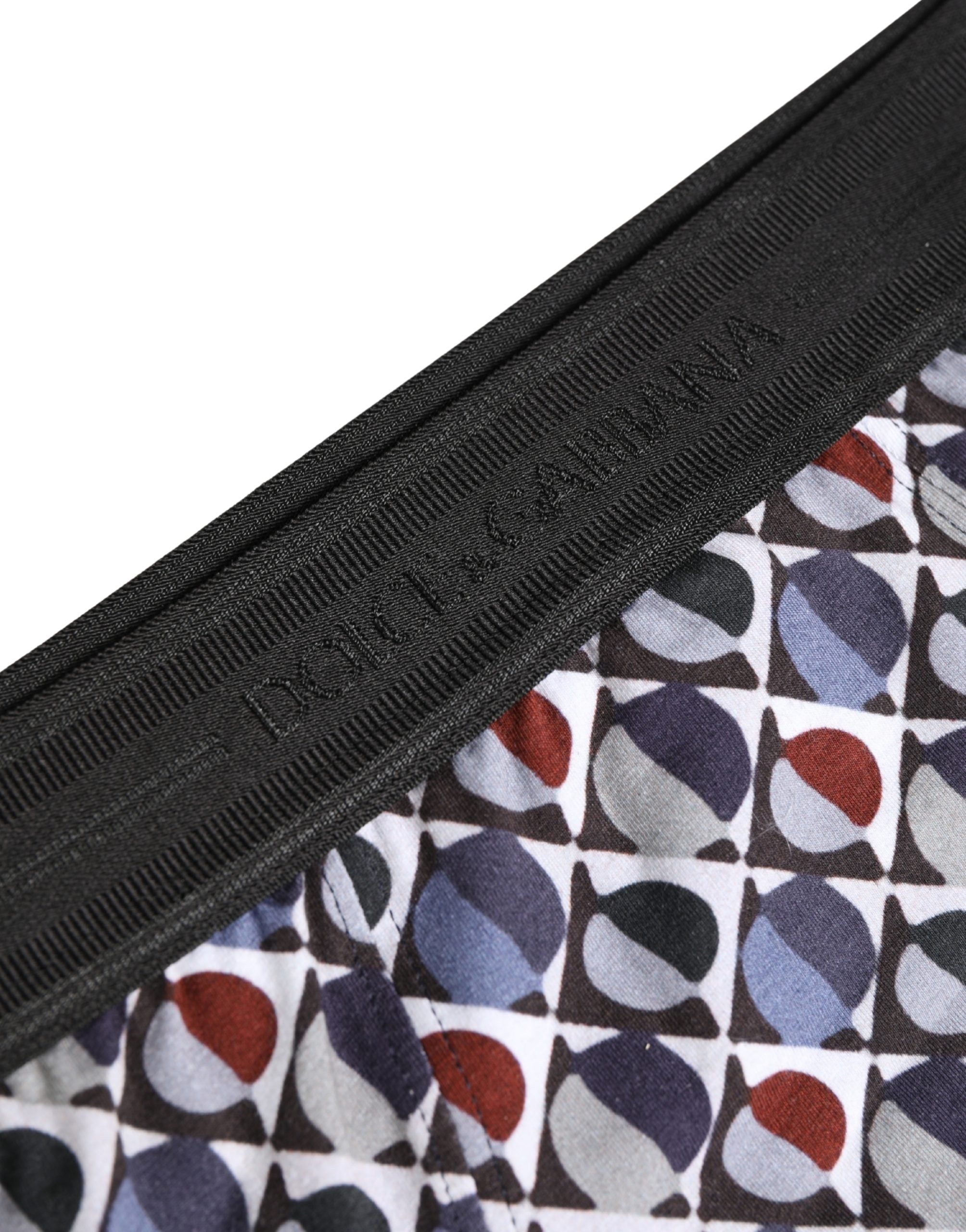 Sous-vêtements masculins Dolce & Gabbana Brando à motif multicolore, caleçons briefs élégants et confortables.
