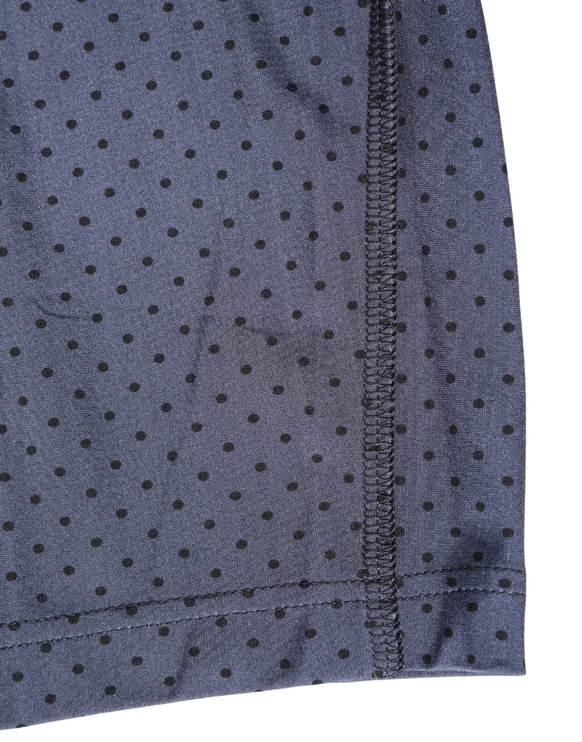 Sous-vêtements homme Dolce & Gabbana, boxers en coton bleu foncé à pois pour vélo, confortables et élégants.
