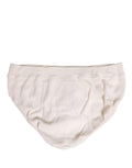 Sous-vêtements homme Dolce & Gabbana en soie blanche avec logo, style slip élégant et confortable.