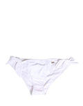Maillot de bain bikini Dolce & Gabbana en nylon blanc avec plaque logo DG, design élégant et moderne.