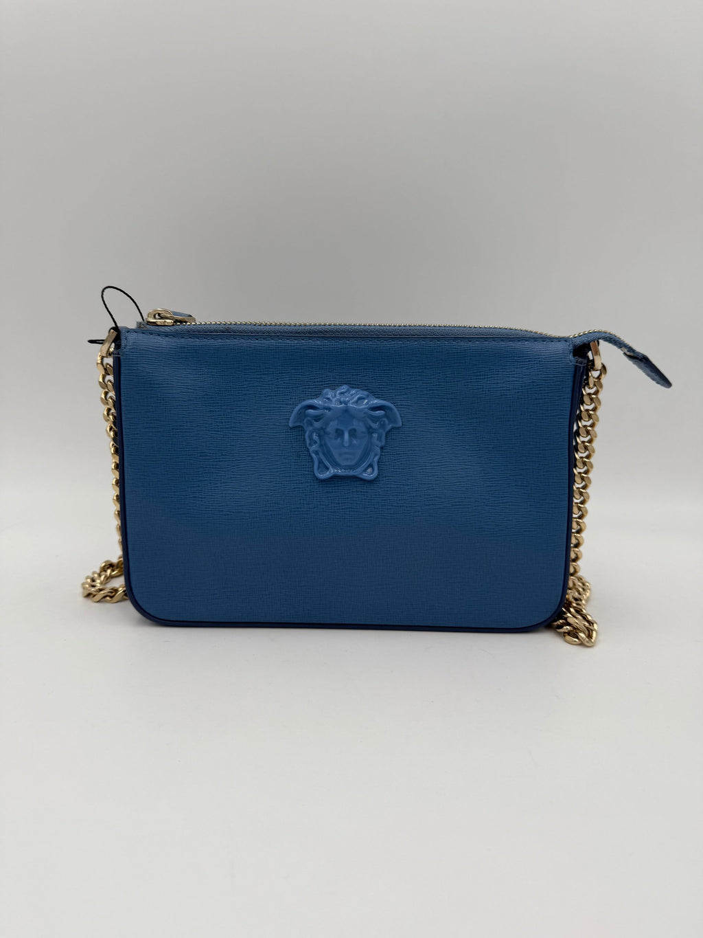 Sac à bandoulière en cuir Versace VERSACE LA MEDUSA avec logo en or et motif iconique, pour un style élégant et luxueux.