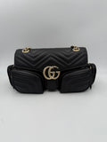 Sac à main Gucci GUCCI MARMONT édition limitée, en cuir avec logo en métal, détails élégants et finition raffinée.