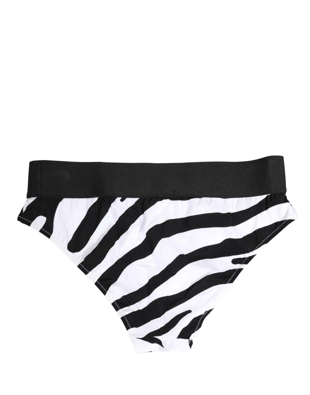 Culotte Dolce & Gabbana à imprimé zèbre noir et blanc, sous-vêtements féminins élégants et confortables.