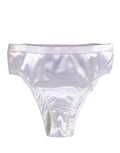 Culotte de lingerie en satin de soie blanche Dolce & Gabbana, élégante et douce, vue de face sur fond neutre.