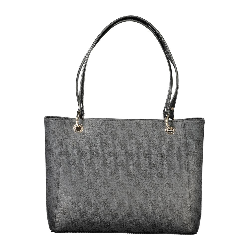 Sac à main Guess Jeans en polyethylene noir pour femmes, sac tendance avec design élégant et pratique.