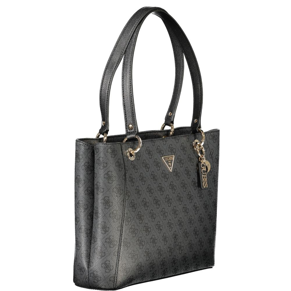 Sac à main Guess Jeans en polyéthylène noir pour femmes, élégant et pratique, avec détails modernes et finition soignée.