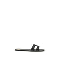 Saint Laurent Schwarze Kalbsleder-Sandalen Bos Taurus