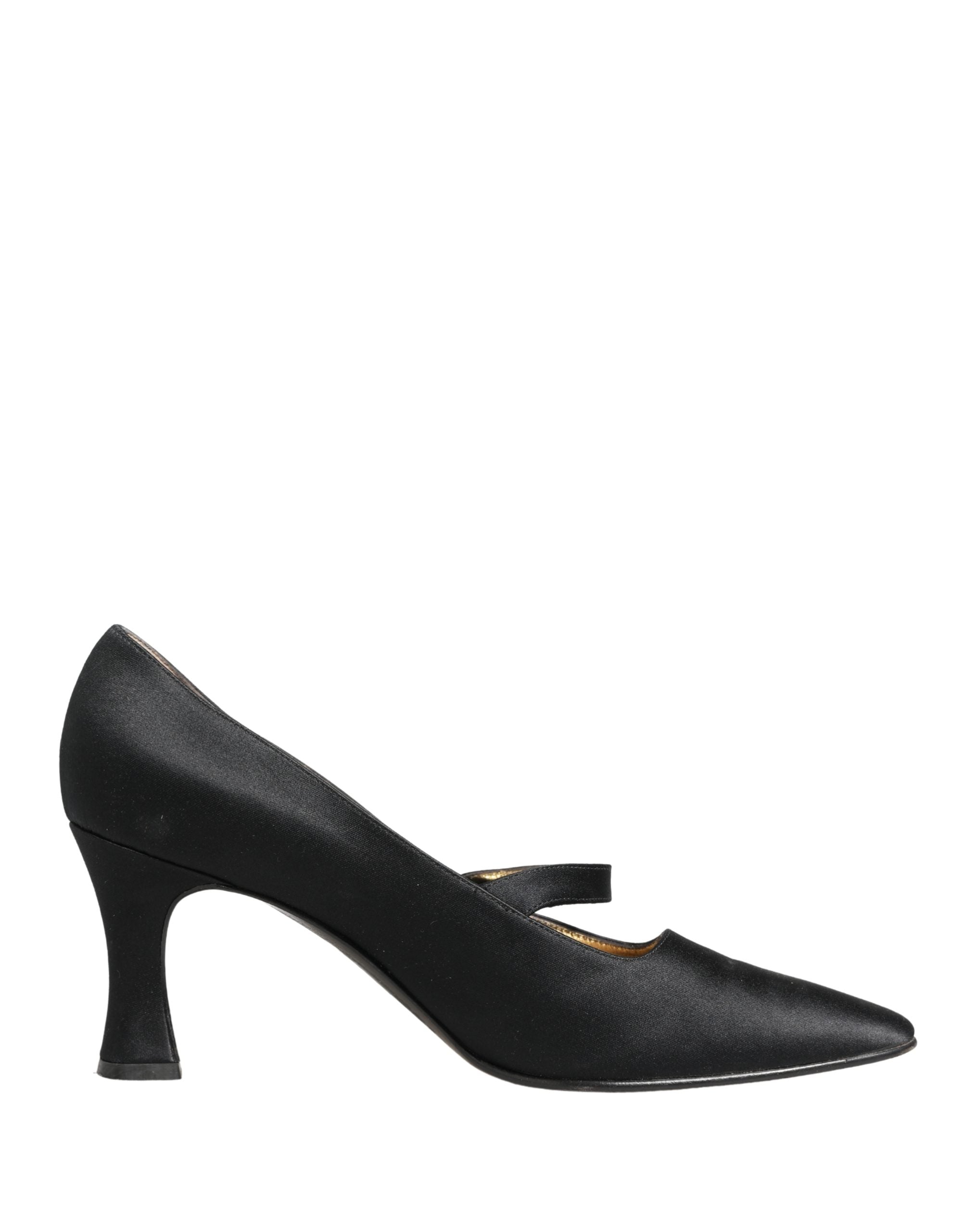 Chaussures femme Dolce & Gabbana Mary Jane en satin noir, élégantes et raffinées, vues de face sur un fond neutre.