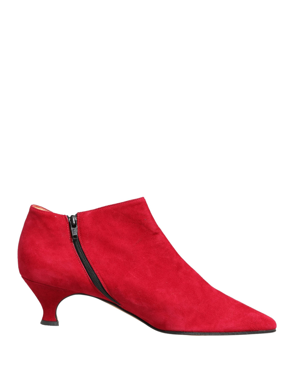 Bottines en daim rouge Dolce & Gabbana pour femme, chaussures à chevilles avec semelle élégante.