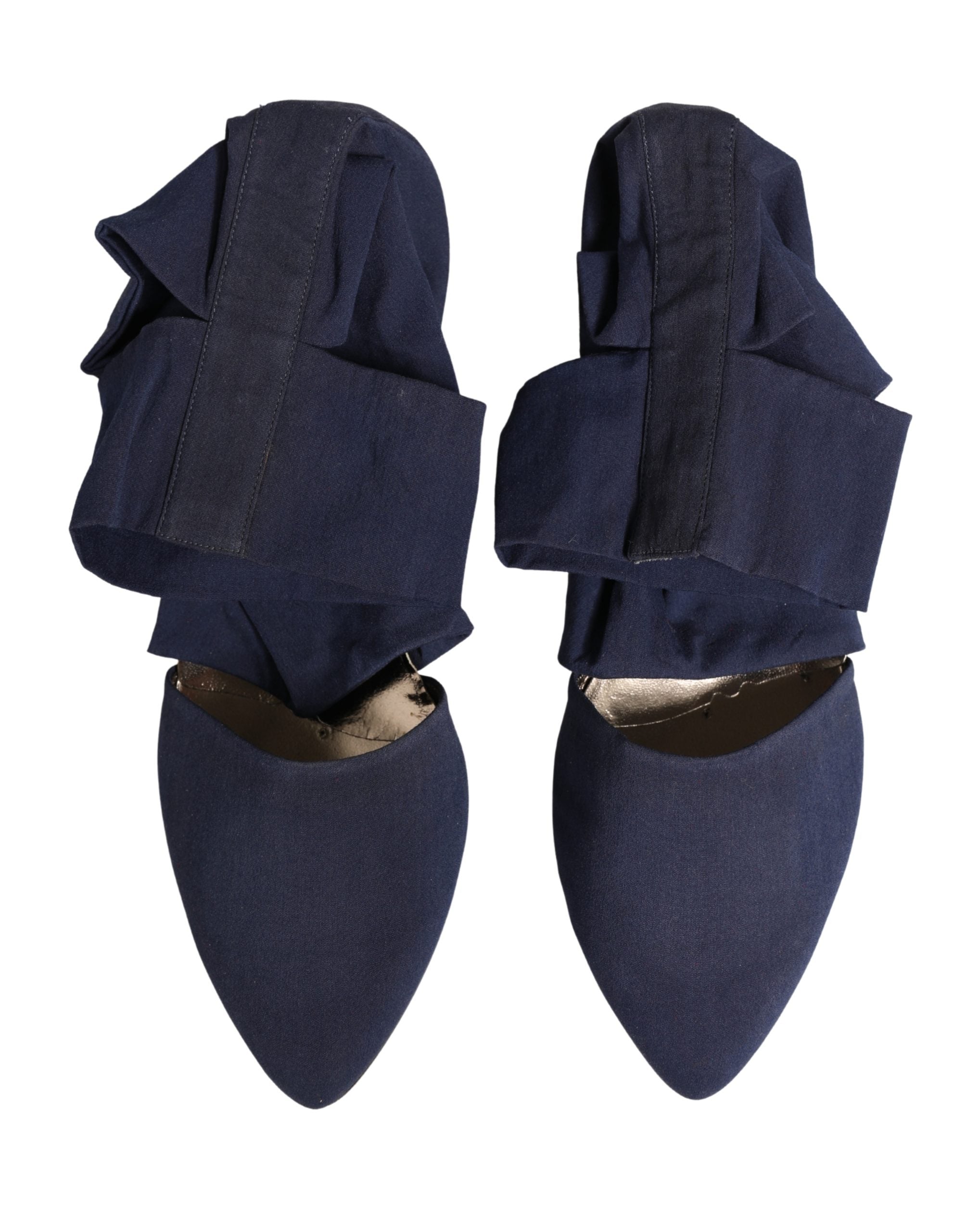 Chaussures bottines en coton bleu Dolce & Gabbana, à la cheville, avec design élégant et semelle en caoutchouc.
