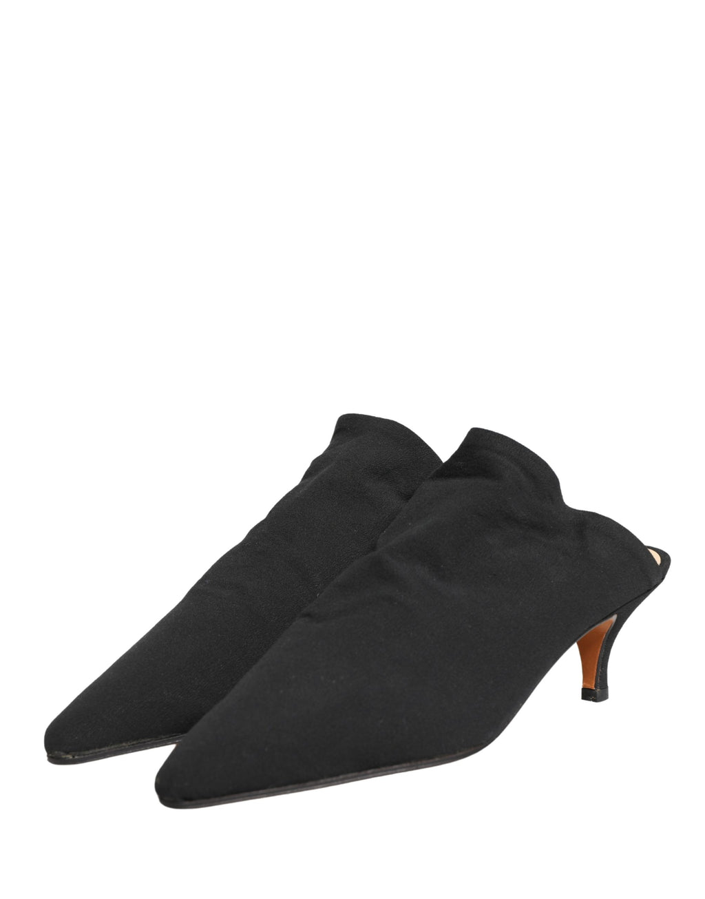 Chaussures mules à talons en suède noir de Dolce & Gabbana, élégantes et sophistiquées.