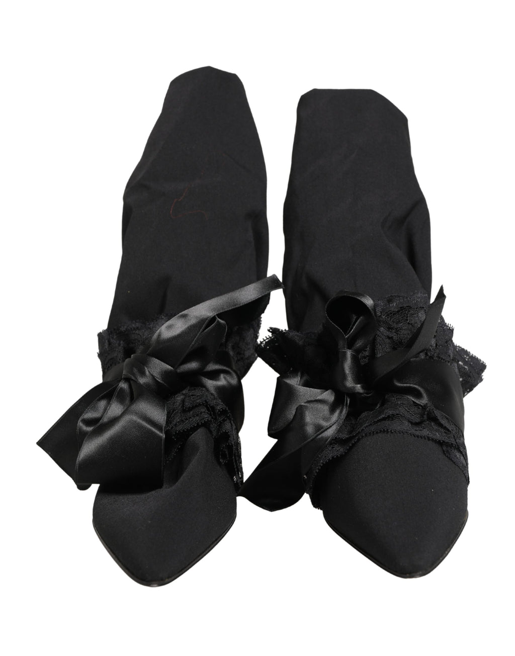 Bottes en daim noir Dolce & Gabbana mi-mollet, élégantes et sophistiquées, visibles avec la tige mi-mollet et le design en daim.