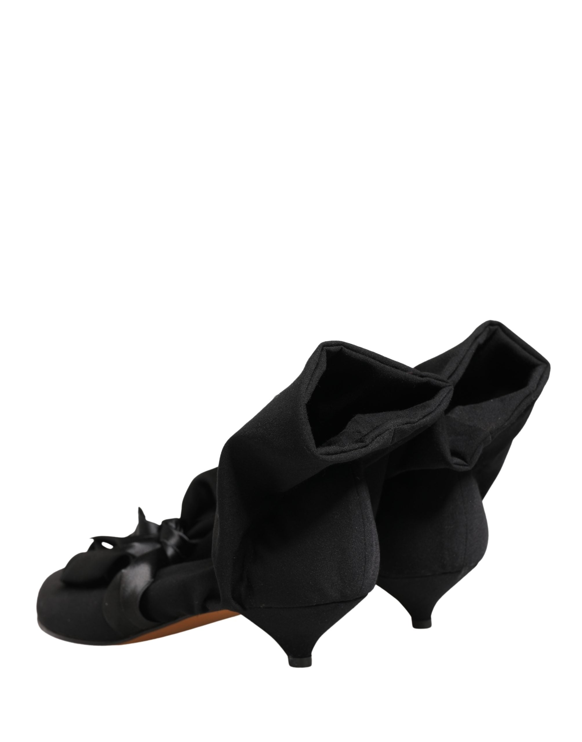 Bottines noires en daim Dolce & Gabbana pour femmes, chaussures élégantes à la cheville avec semelle en cuir.