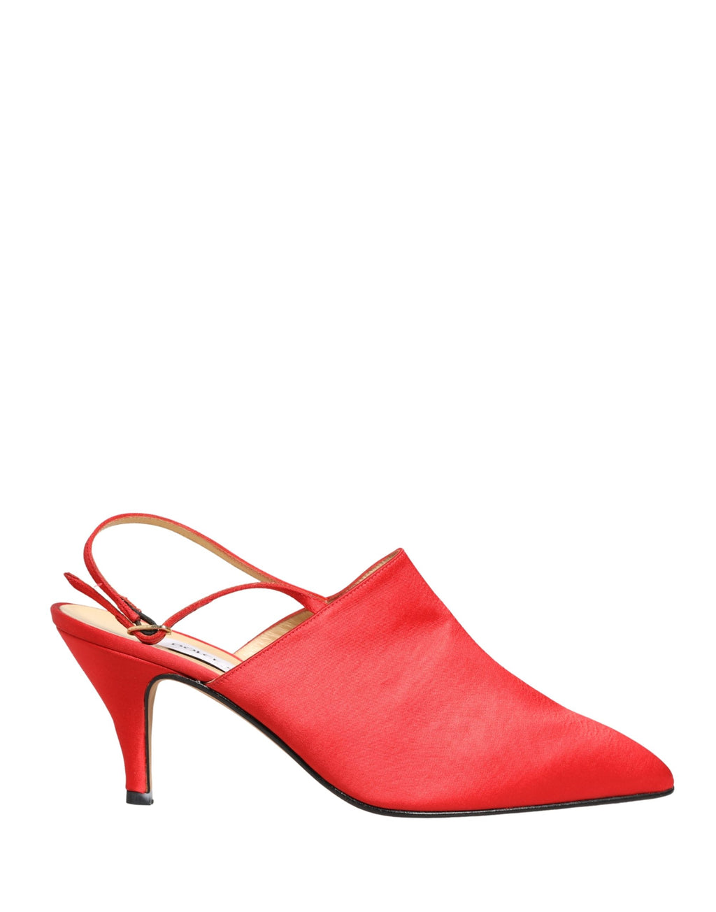 Chaussures à talons en daim rouge Dolce & Gabbana, slingback élégants avec design sophistiqué et finition raffinée.