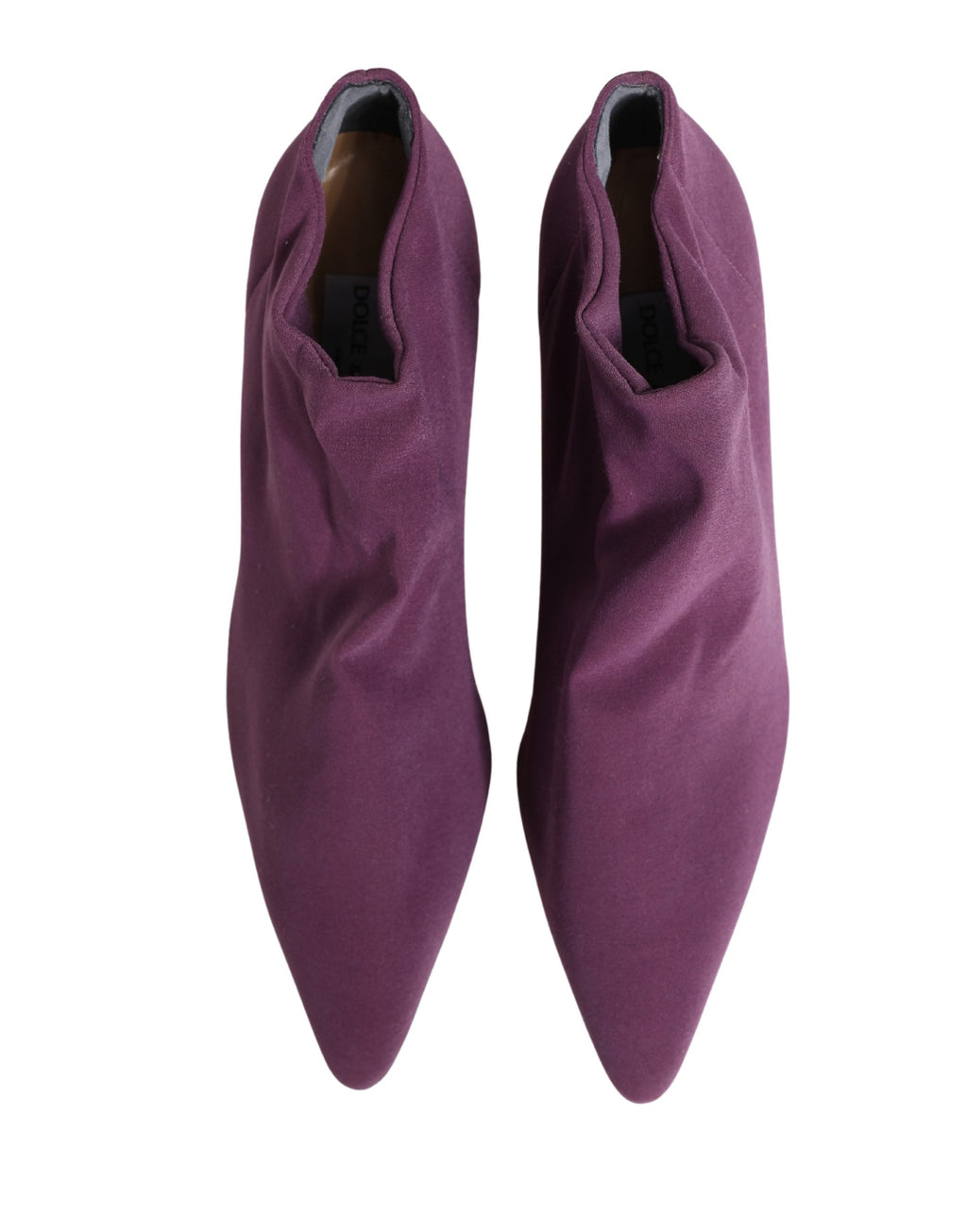 Chaussures Dolce & Gabbana bottines en daim violet pour la cheville, élégantes et tendance, visibles sous tous les angles.