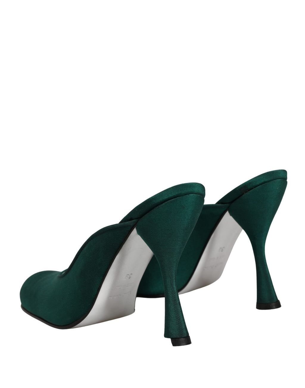 Escarpins en daim vert de luxe de Dolce & Gabbana, chaussures à talons hauts en cuir pour femme, élégantes et sophistiquées.
