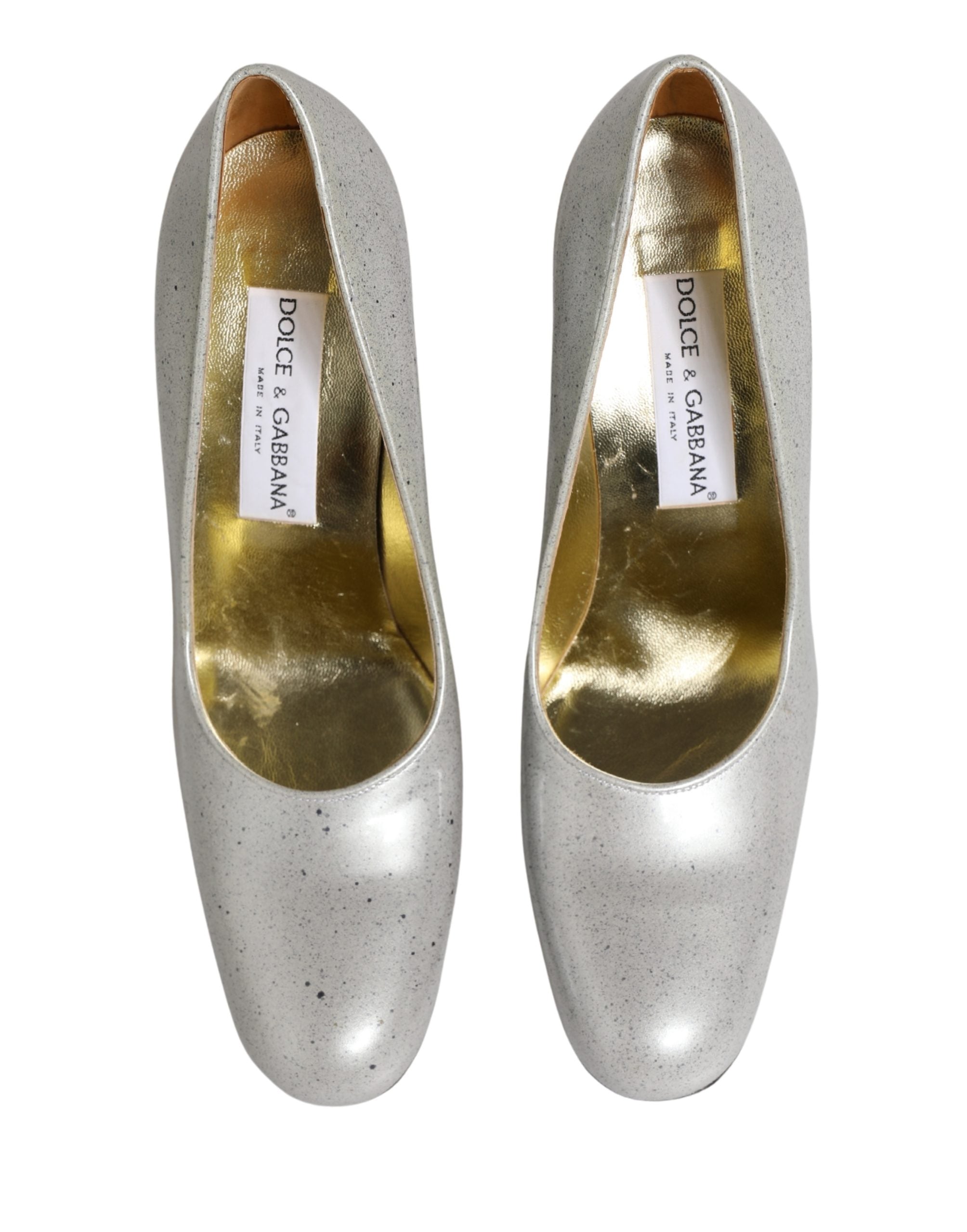 Chaussures à talons hauts en cuir blanc de Dolce & Gabbana pour femmes, chaussures élégantes et sophistiquées.