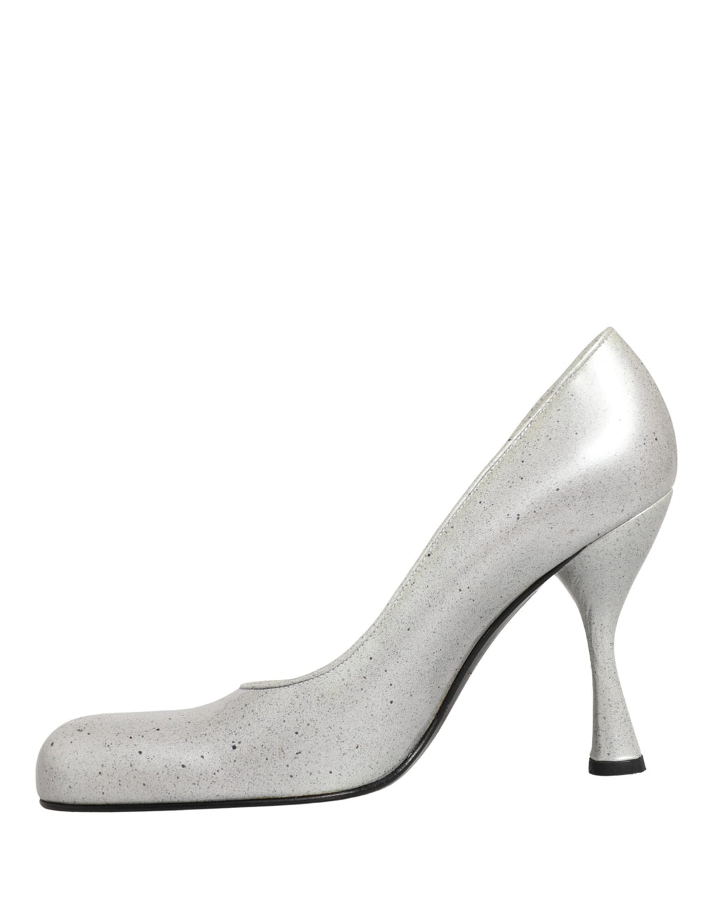 Escarpins en cuir blanc pour femme de Dolce & Gabbana, chaussures à talons élégantes et sophistiquées.