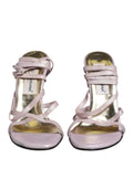 Sandales à talons compensés en cuir violet de Dolce & Gabbana, chaussures élégantes et tendance pour femmes.