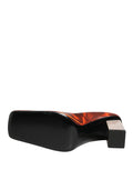 Chaussures à talons carrés Dolce & Gabbana en cuir multicolore, élégantes et tendance.