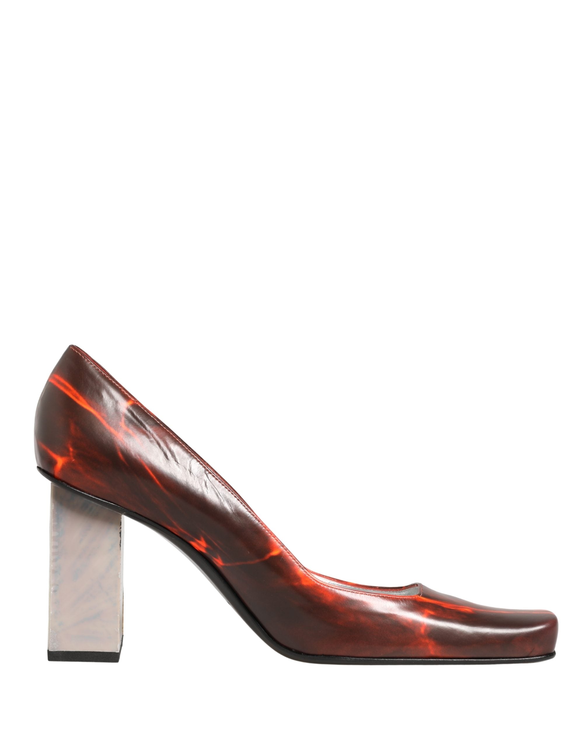Chaussures Dolce & Gabbana en cuir multicolore, escarpins à bout carré, style élégant et sophistiqué.