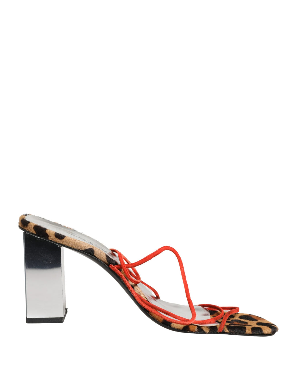 Sandales à talons Dolce & Gabbana en cuir multicolore avec semelles en bloc, élégantes et sophistiquées.