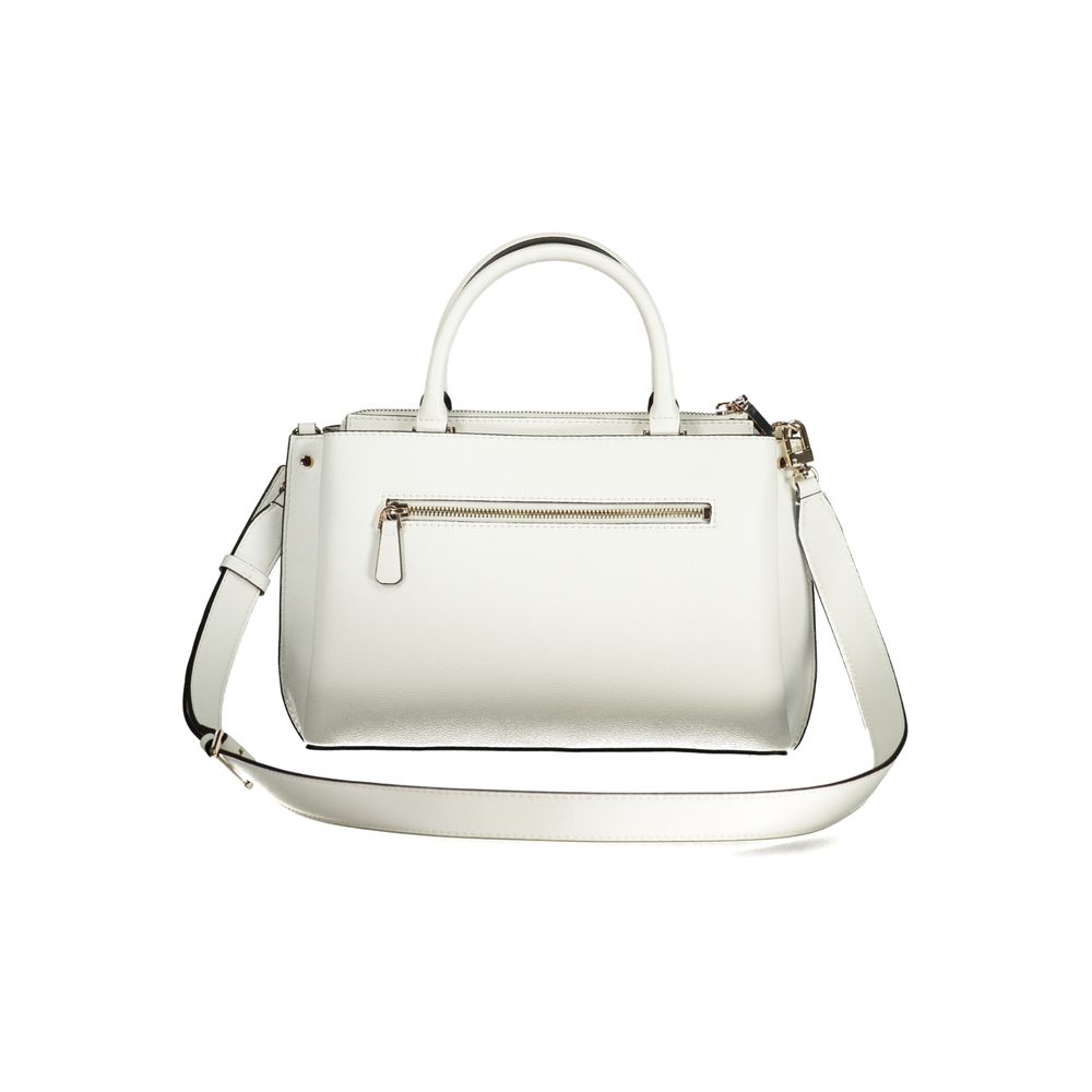 Guess Jeans weiße Handtasche aus Polyurethan für Damen