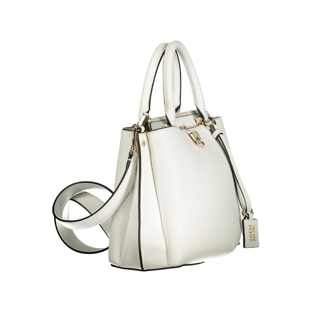 Guess Jeans weiße Handtasche aus Polyurethan für Damen