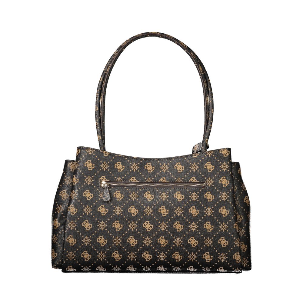 Sac à main Guess Jeans marron en polyuréthane pour femme, élégant et tendance, avec détails modernes et fermeture pratique.
