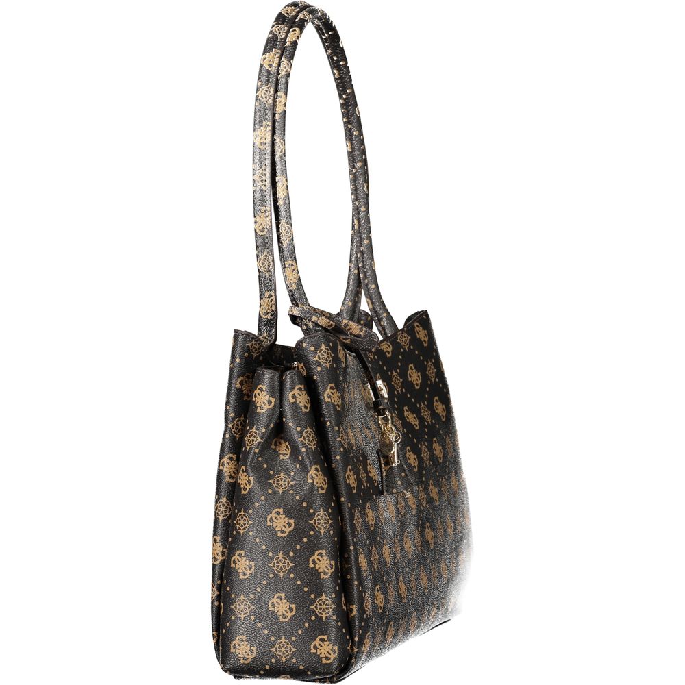 Sac à main Guess Jeans en polyuréthane marron pour femmes, design élégant avec détails tendance.