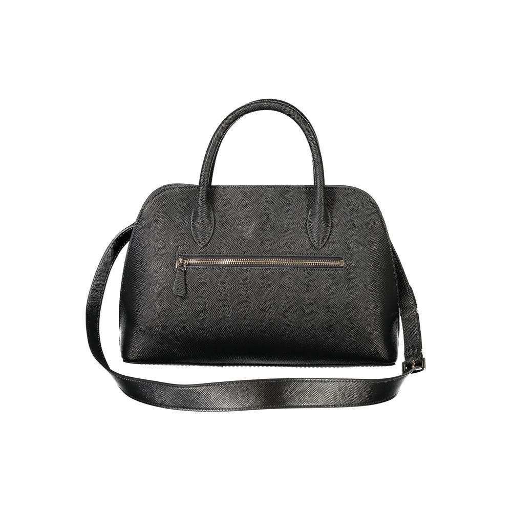 Sac à main en polyuréthane noir Guess Jeans pour femmes, élégant et tendance, avec détails modernes et design sophistiqué.