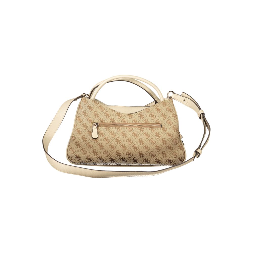 Sac à main Guess Jeans beige en polyuréthane pour femmes, avec détails élégants et design tendance visible sur l'image.