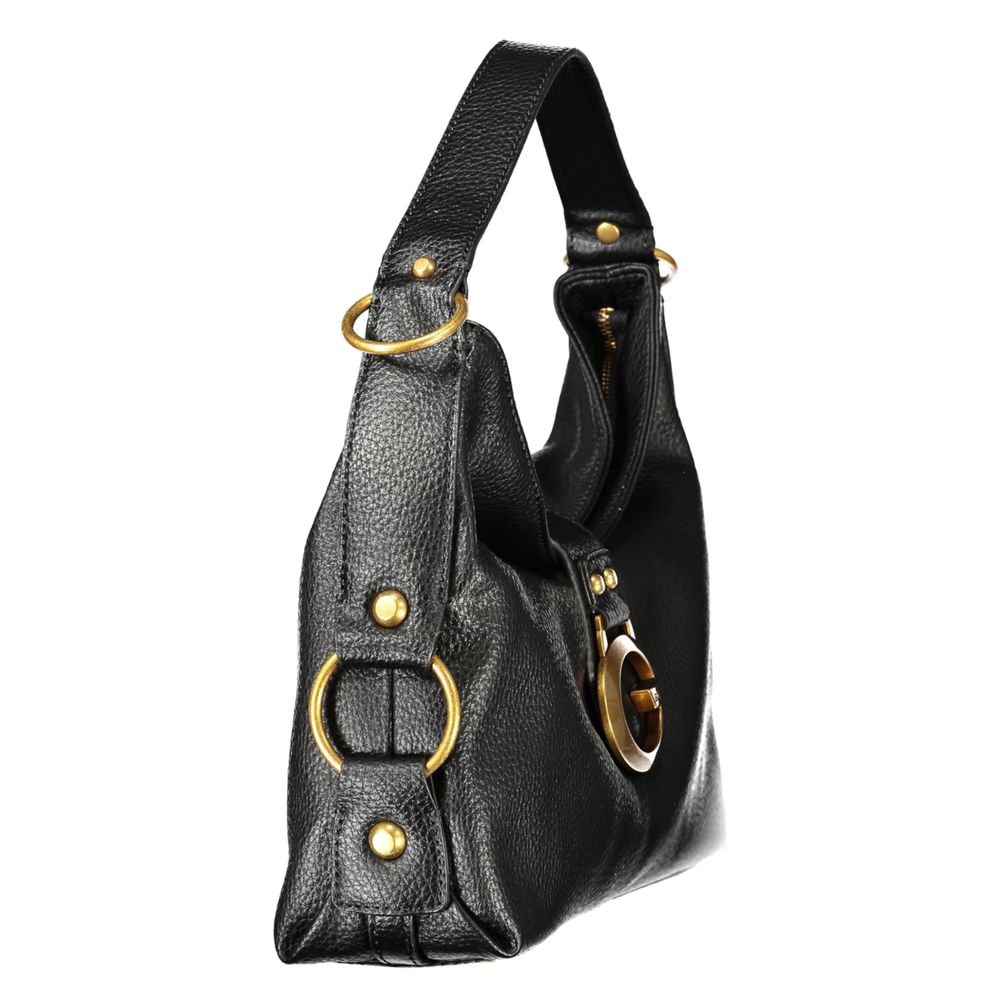 Sac à main Guess Jeans en polyuréthane noir pour femmes, avec design moderne et détails élégants.