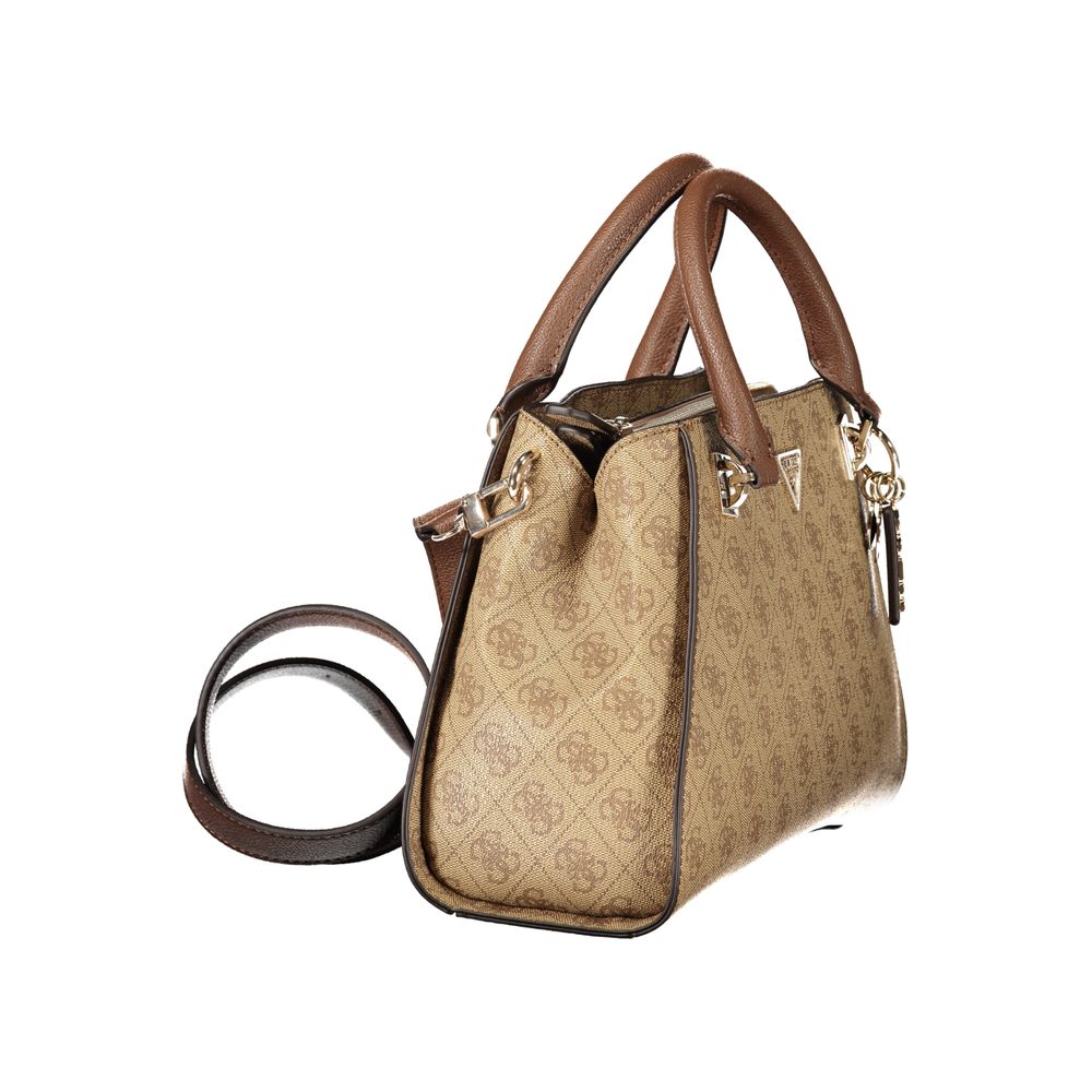 Sac à main Guess Jeans beige en polyuréthane pour femmes, design élégant et moderne.