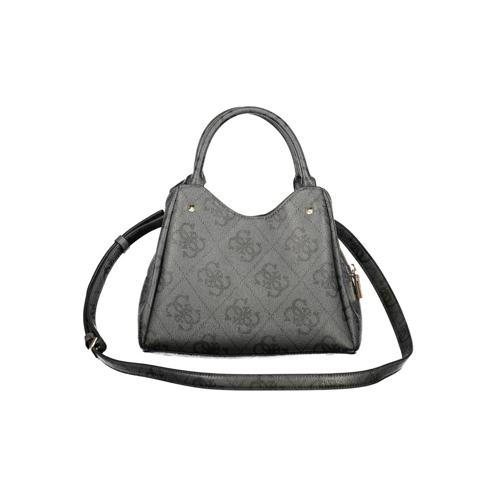 Sac à main Guess Jeans en polyuréthane noir pour femmes, avec design élégant et détails modernes.