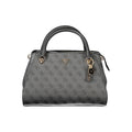 Sac à main noir en polyuréthane Guess Jeans pour femmes, sac à bandoulière chic avec finitions élégantes.