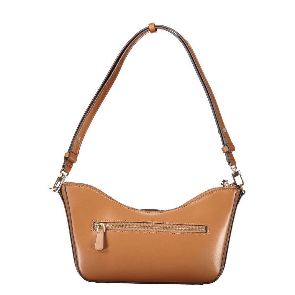 Sac à main Guess Jeans marron en polyuréthane pour femme, sac à bandoulière élégant et tendance.