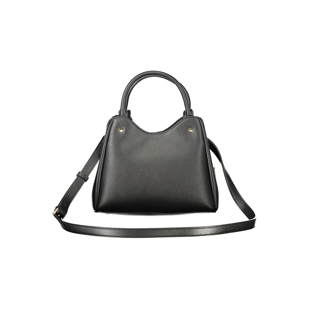 Sac à main Guess Jeans en polyuréthane noir pour femmes, avec design élégant et détail tendance visible dans l'image.