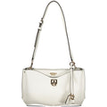 Sac pour femmes Guess Jeans blanc en polyuréthane, sac à main élégant avec design moderne et détails sophistiqués.