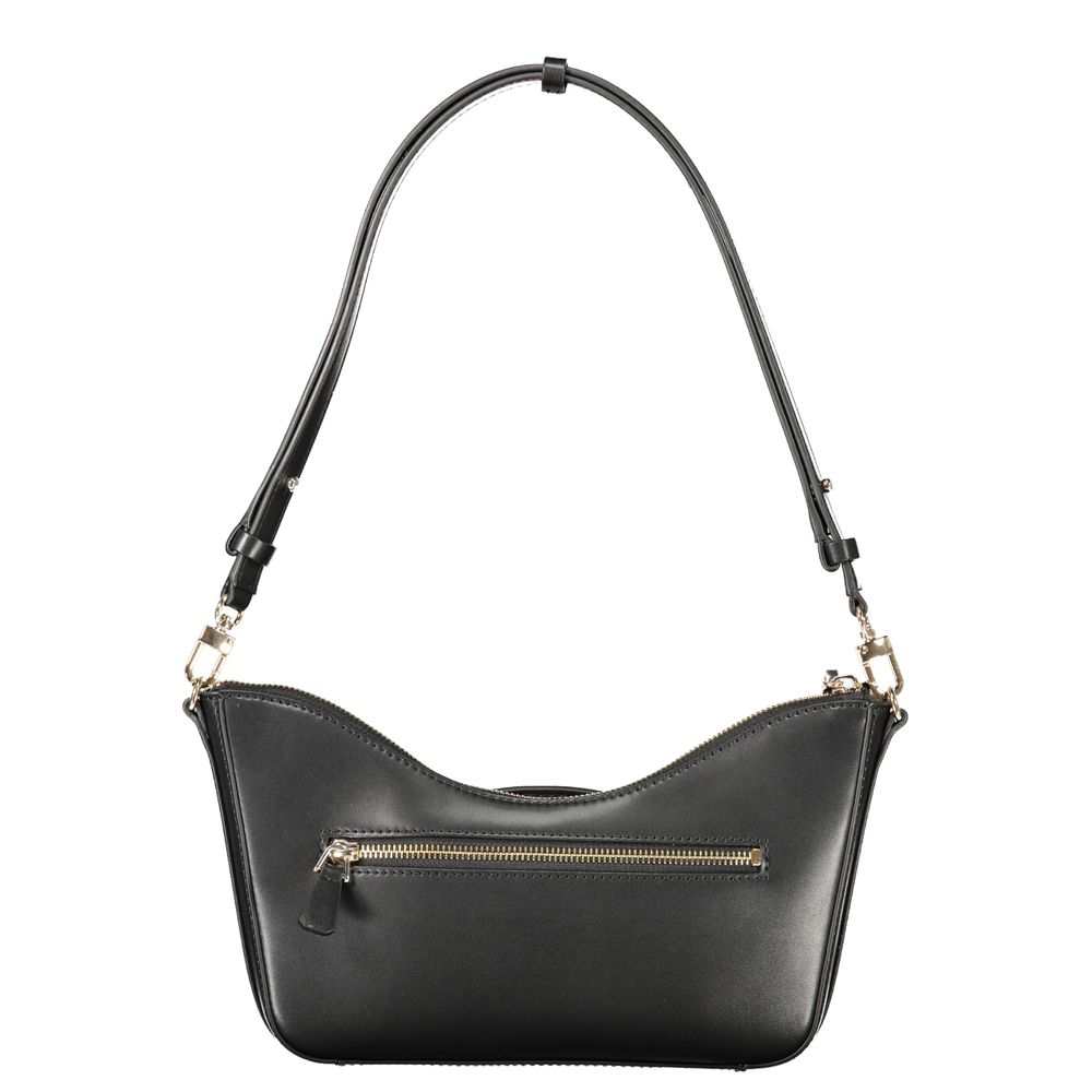 Sac à main beige en polyuréthane pour femmes de Guess Jeans, avec poignées et design élégant.