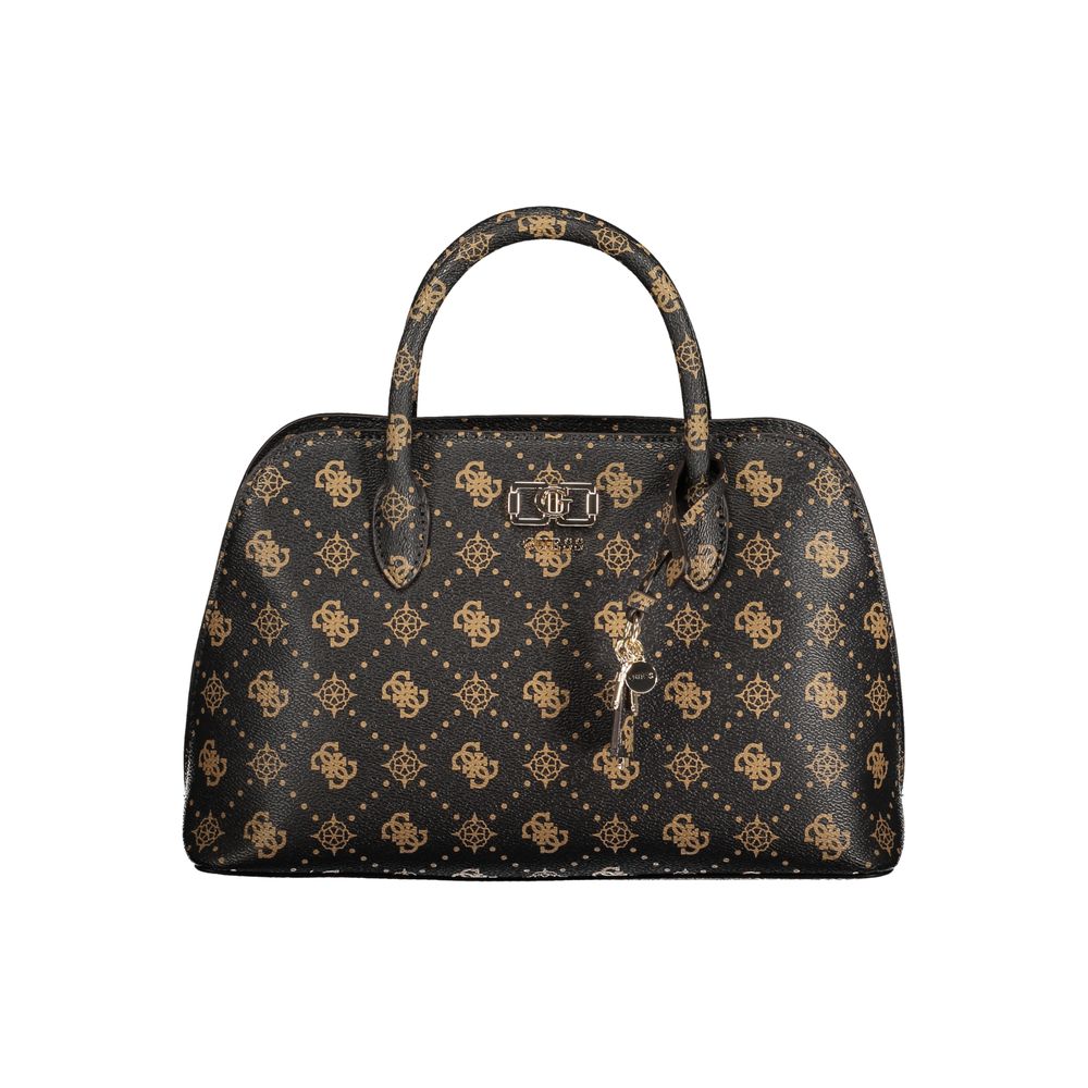 Sac à main Guess Jeans marron en polyuréthane pour femme, style élégant avec détails modernes visible dans l'image.