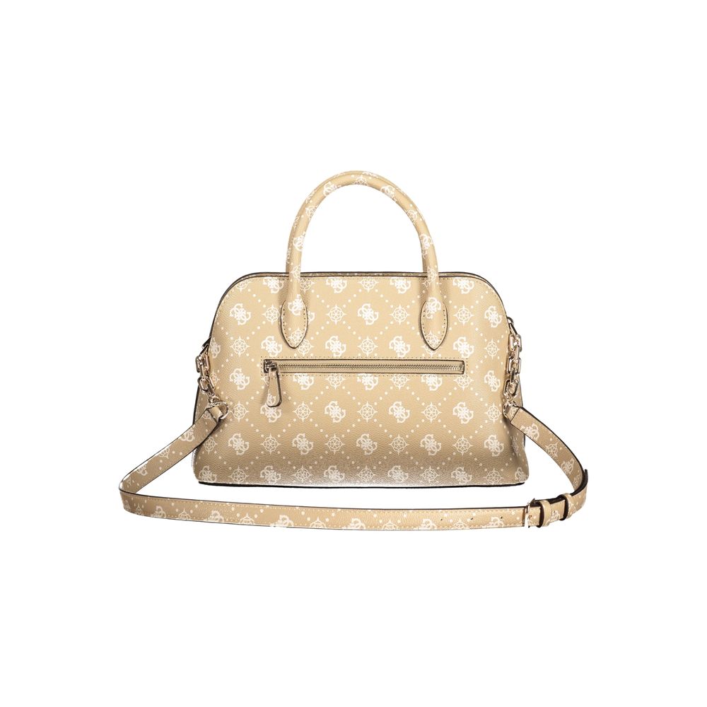 Sac à bandoulière noir en polyuréthane Guess Jeans pour femmes, élégant et moderne avec logo de la marque visible.