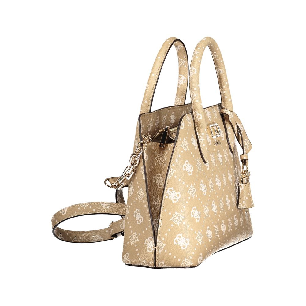 Sac à bandoulière pour femmes Guess Jeans en polyuréthane noir, avec design élégant et détails modernes.
