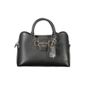 Sac à main en polyuréthane noir Guess Jeans pour femmes, avec design élégant et détails modernes visible dans l'image.