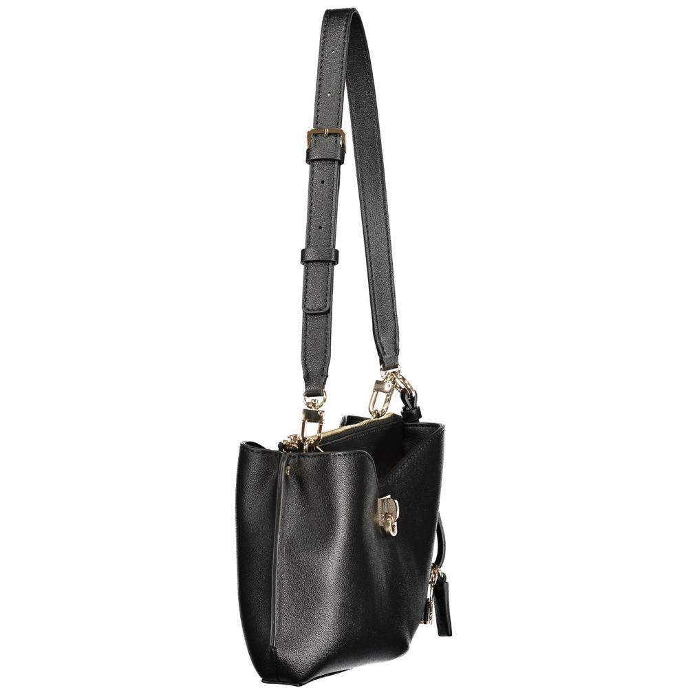 Portefeuille Guess Jeans en cuir rouge pour femmes, avec logo Guess, finition élégante et compartiments internes visibles.