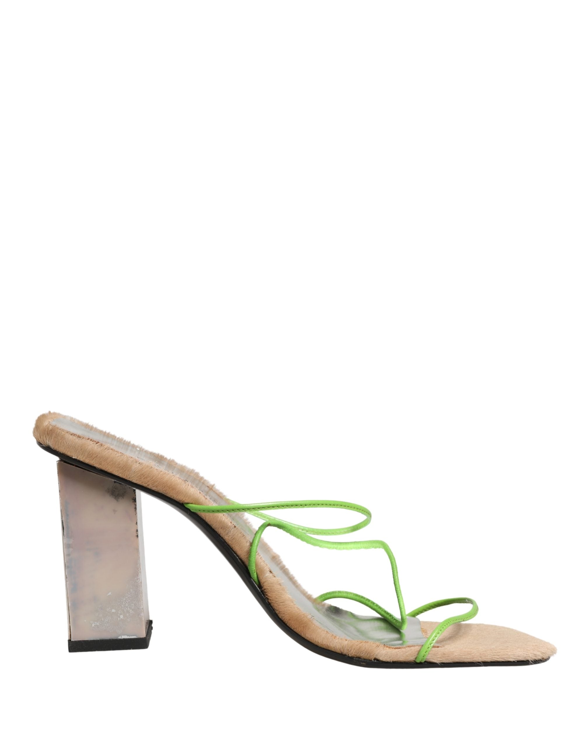 Sandales à talons en cuir multicolore Dolce & Gabbana, chaussures à talons blocs élégantes avec finition raffinée.